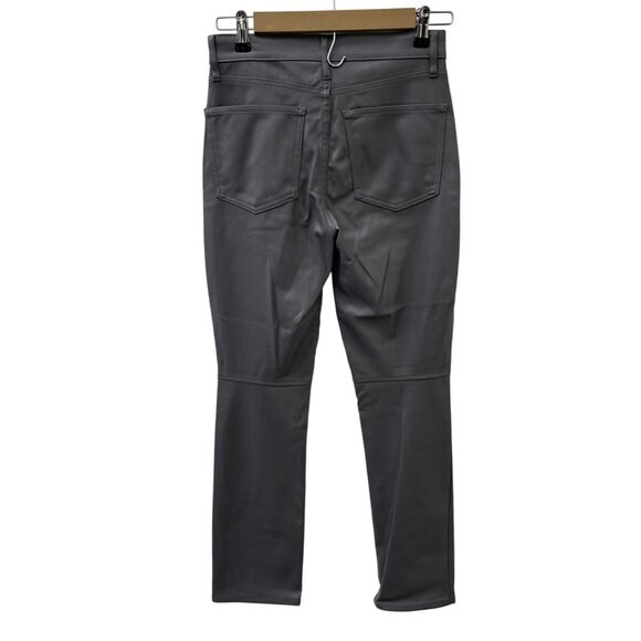 Gap Vintage Slim High Rise Faux Leather Ankle Pants Gray Women's‎ 26/12R - Picture 2 of 11